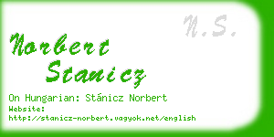 norbert stanicz business card