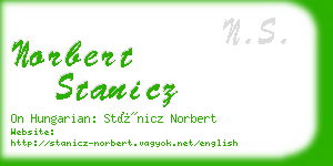 norbert stanicz business card